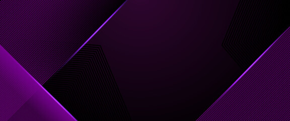 Black and purple violet vector abstract tech futuristic modern 3D line background. Modern shiny lines futuristic technology pattern for poster, banner, brochure, corporate, website