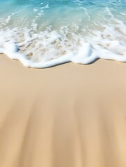 Obraz premium A close up of beach sand with a little blue water. 