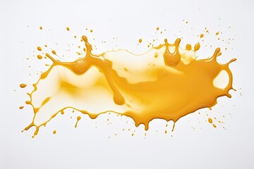 Liquid spills, such as tea or coffee stains, dirty the floor and splash on a white background, leaving a yellow-brown mark.