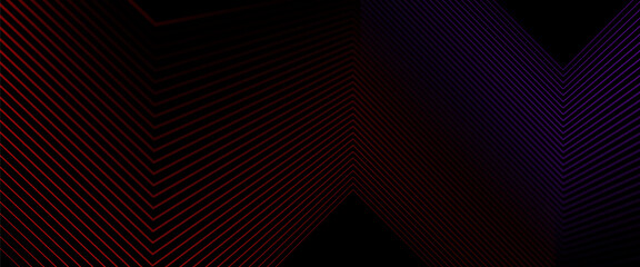 Black red and purple violet vector glowing tech geometric 3D line modern abstract banner Elegant modern futuristic design with shiny lines pattern for banner, brochure, cover, flyer, poster