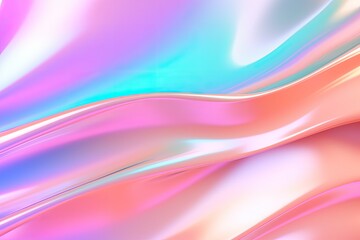 Vibrant holographic backdrop with futuristic foil and neon pastels. Rainbow colors and abstract...