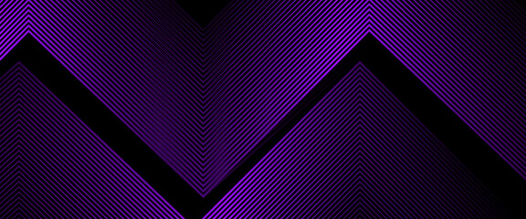 Black and purple violet vector 3D abstract line modern tech futuristic glow banner Elegant modern futuristic design with shiny lines pattern for banner, brochure, cover, flyer, poster