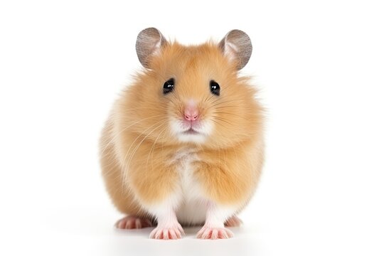 White background with Golden Hamster