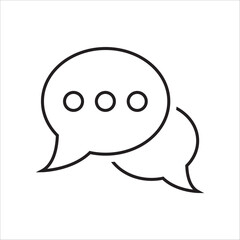 Chat Message Bubbles Vector Icon. Communication icons. Talk bubble, dialog. Web icon set. Online communication. Conversation, SMS, Notification, Group Chat. Chatting icons in different styles