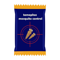 mosquito larva control concept. vector illustration