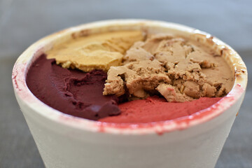 Icecream in a 1 kilo styrofoam cup typical for Argentina