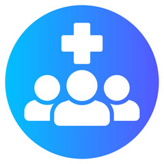 Fototapeta premium community gradient icon