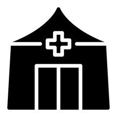 Obraz premium tent glyph icon