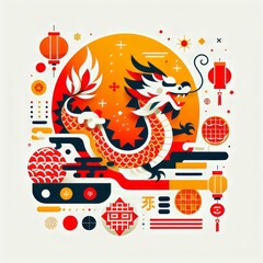 chinese new year logo, icon chinese new year, unic icon, chinese new year, family and kids fun festivals shio dragon or icon dragon Chinese new year, Chinese new year card, Chinese new year