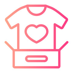 Obraz premium clothes donation gradient icon