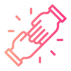 helping hand gradient icon