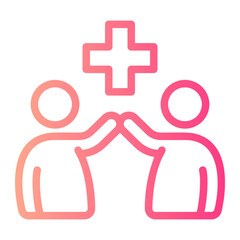 humanitarian help gradient icon
