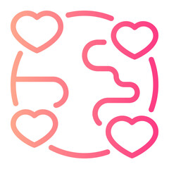 worldwide gradient icon