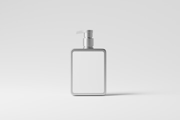 Square-Shaped Pump Bottle Mockup for Luxury Brands