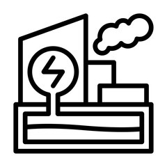 geothermal energy line icon