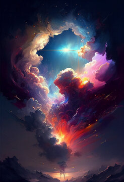 imagine le ciel et l'espace