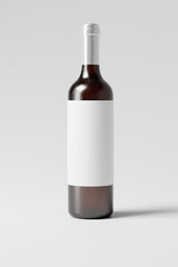 Elegant Red Wine Bottle Mockup