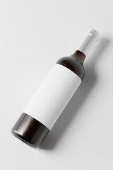 Elegant Red Wine Bottle Mockup