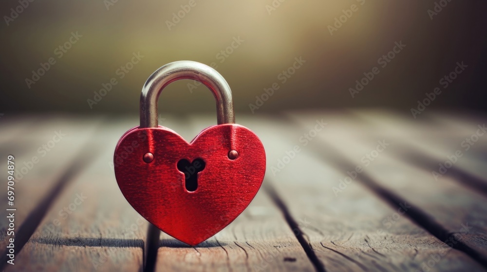 Poster a closeup of a heartshaped lock with a small key halfway inserted, highlighting the idea that love r