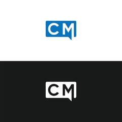 CM logo. C M design. White CM letter. CM, C M letter logo design. Initial letter CM linked circle uppercase monogram logo. C M letter logo vector design.	
