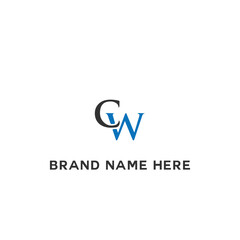 CW logo. C W design. White CW letter. CW, C W letter logo design. Initial letter CW linked circle uppercase monogram logo. C W letter logo vector design.	
