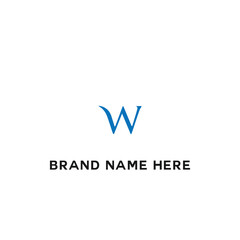 W letter logo, Letter, W logo, W letter icon Design with black background. Luxury W letter