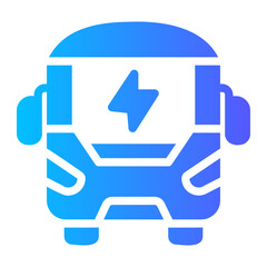 electric bus Gradient icon