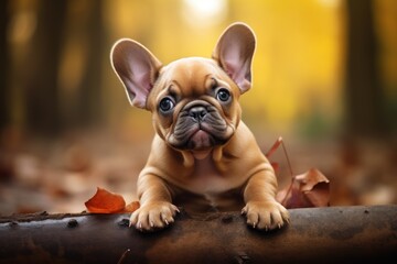 French Bulldog puppy with a playful expression, capturing cuteness and charm.