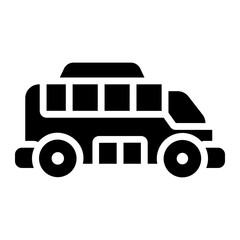 Naklejka premium bus Solid icon