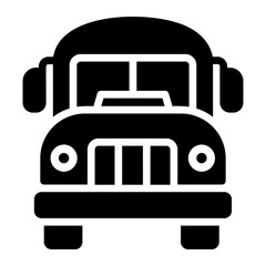 school bus Solid icon