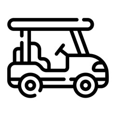 golf cart Line Icon