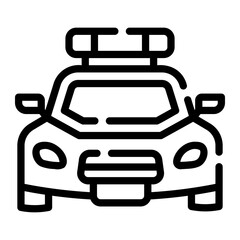 police car Line Icon