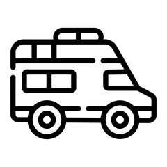 Fototapeta premium ambulance Line Icon
