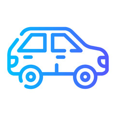 car Line Gradient Icon