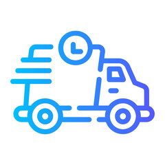 delivery truck Line Gradient Icon