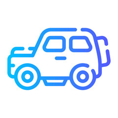 off road Line Gradient Icon