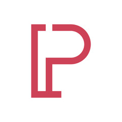 Monogram P design vector logo. Monogram initial letter mark P logo design. Monogram design vector logo. Monogram initial letter mark P logo design. Simple P monogram. Monogram P design logo
