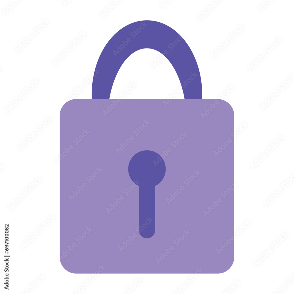 Canvas Prints purple padlock illustration