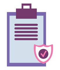purple clipboard illustration