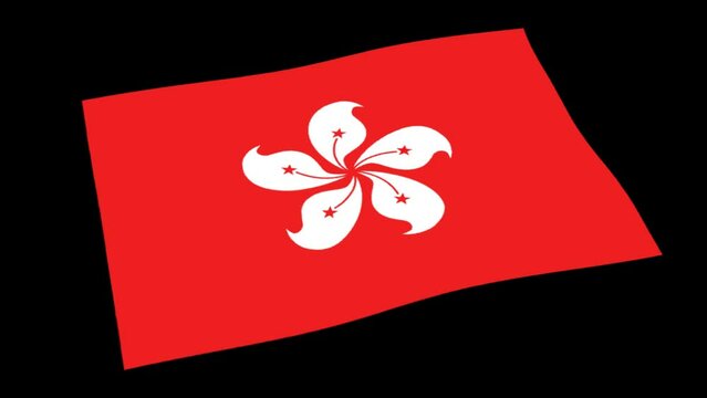 香港の旗です。背景はアルファチャンネル(透明)です。