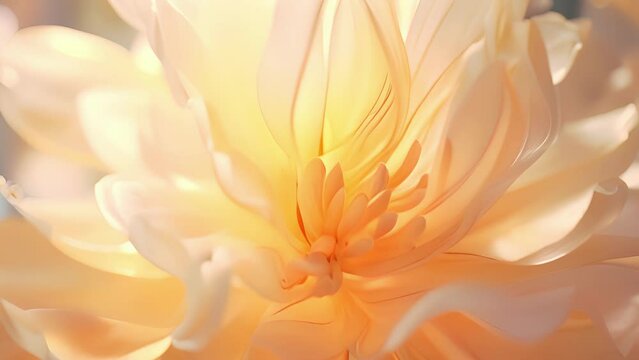 Fascinating exploration of the intricate details of a transfixing flower petal in its sunkissed slow motion whirligig.