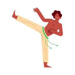 male dancing capoeira