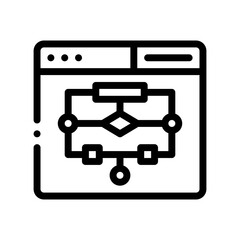 flow chart line icon