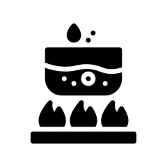 boil glyph icon
