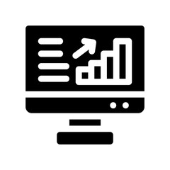 line graph glyph icon