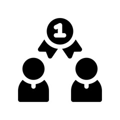 teamwork glyph icon
