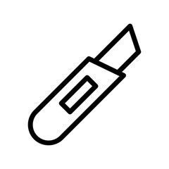 utility knife line icon