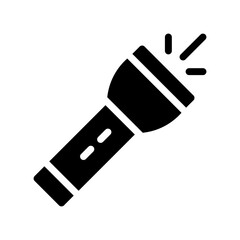 flashlight glyph icon