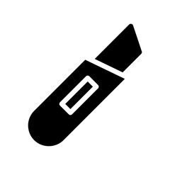 utility knife glyph icon