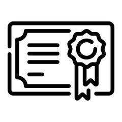 certification Line Icon